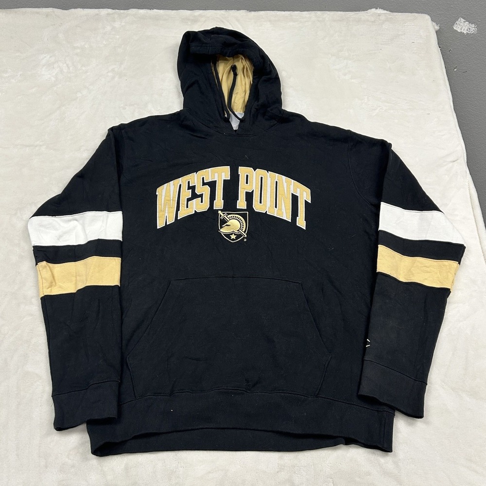 Champion Hoodie Mens XL Black West Point Army Black Knights Striped Pullover